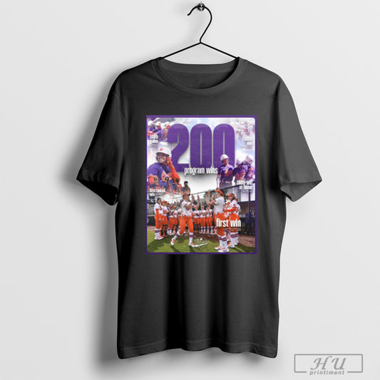 Trendy Clemson Tigers 200 Program Wins 100th Win At Home Vs Fordham 12 0 March 10 2024 Poster T Shirt Sweatshirt