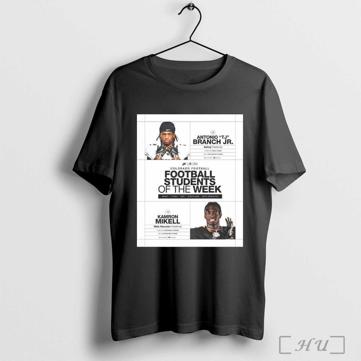 Trendy Colorado Buffaloes Football Antonio Tj Branch Jr And Kamron Mikell Football Students Of The Week Poster T Shirt Sweatshirt