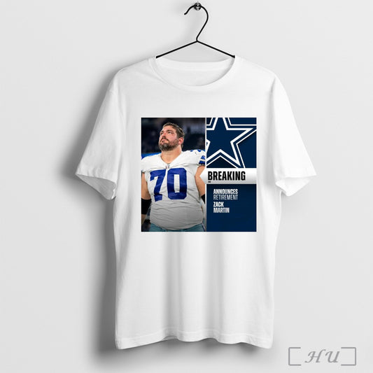 Trendy Dallas Cowboys Breaking Announces Retirement Zack Martin 9x Pro Bowl Guard Poster T Shirt