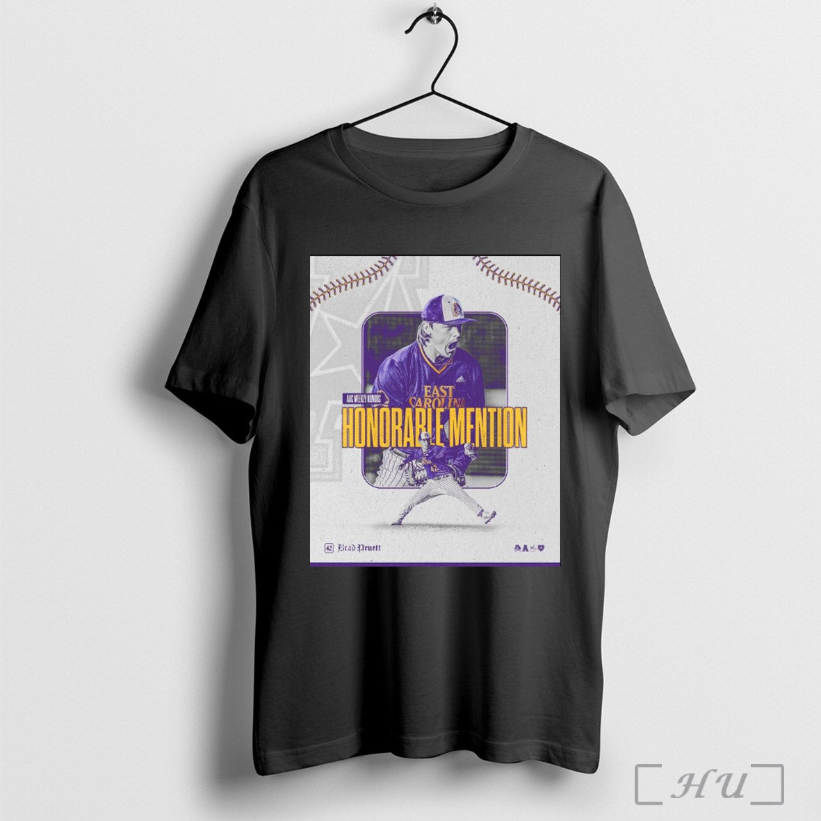 Trendy East Carolina Pirates Baseball Brad Pruett Aac Weekly Honors Honorable Mention Poster T Shirt Sweatshirt