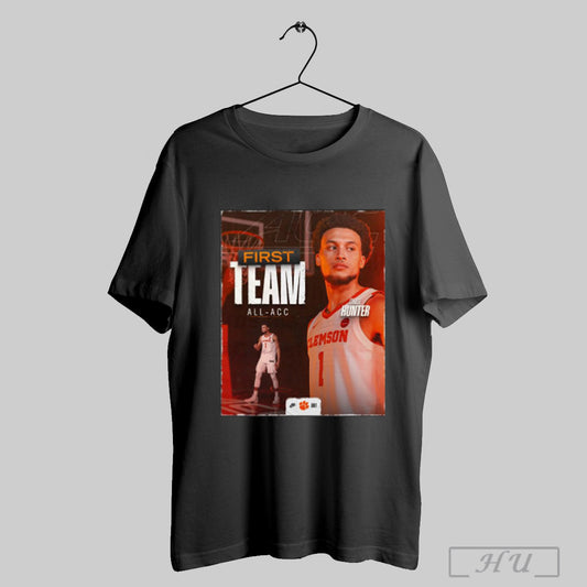 Trendy First Team Clemson Tigers Basketball Best Of The Best Chase Hunter Earns His Spot On The All Acc Poster T Shirt Sweatshirt