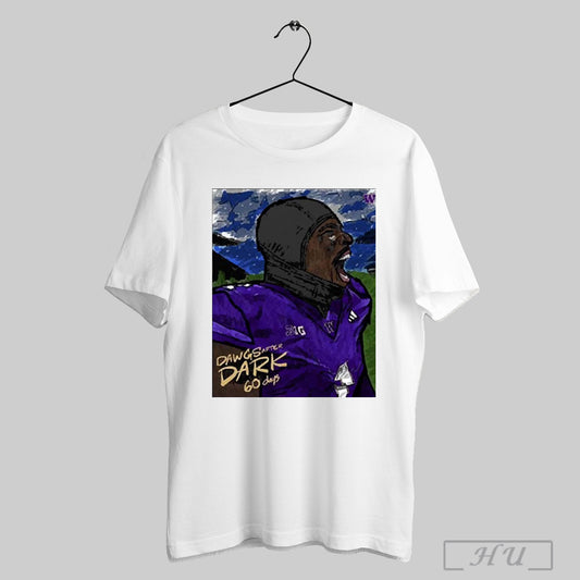 Trendy Funny Washington Huskies Football Jonah Coleman Dawgs After Dark 60 Days May 2 2025 In Husky Stadium Poster T Shirt