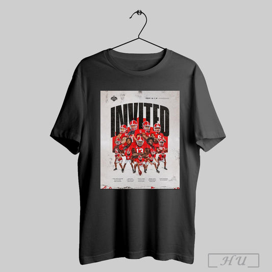 Trendy Georgia Football 14 Dawgs Invited To Indy For The 2025 Nfl Scouting Combine Tyrion Ingram Dawkins Arian Smith Poster T Shirt
