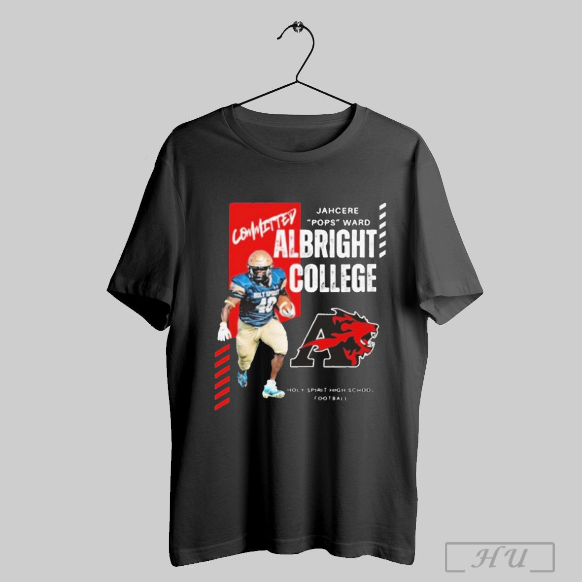 Trendy Holy Spirit High School Football Committed Jahcere Pops Ward Albright College Poster T Shirt Sweatshirt