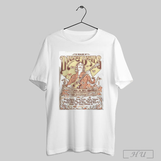 Trendy In Memory Of Dickey Betts Gig Poster For Show At Macon City Auditorium In Macon Georgia On Feb 28 2025 Unisex T Shirts