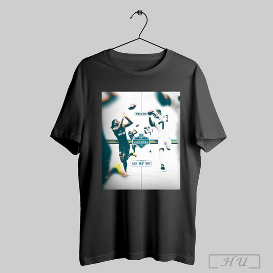 Trendy Jacksonville Jaguars Then And Now Nfl Scouting Combine 2025 Brian Thomas Jr 4 33 40 Yard Dash Poster T Shirt Sweatshirt