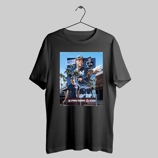 Trendy Mlb Spring Training 25 Gerrit Cole Aaron Judge Anthony Volpe New York Yankees Baseball Poster T Shirt