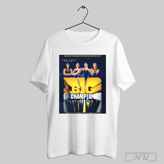 Trendy Michigan Swimming And Diving Malia Amuan Stephanie Balduccini Hannah Bellard Christey Liang 800 Free Relay Big Champion Poster T Shirt Sweatshirt