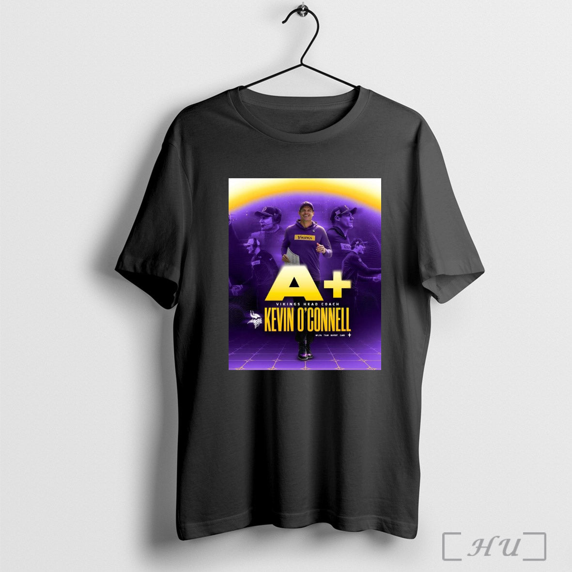 Trendy Minnesota Vikings Football A Vikings Head Coach Kevin Oconnell Nflpa Team Report Card Poster T Shirt