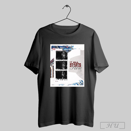 Trendy Nic Scourton Shemar Stewart Shemar Turner Texas Am Football Nfl Scouting Combine 2025 It All Starts Here Poster T Shirt Sweatshirt