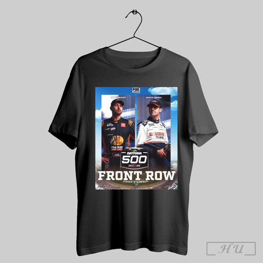 Trendy Official Poster Chase Briscoe And Austin Cindric Daytona 500 2025 Front Row Fox Nascar T Shirt