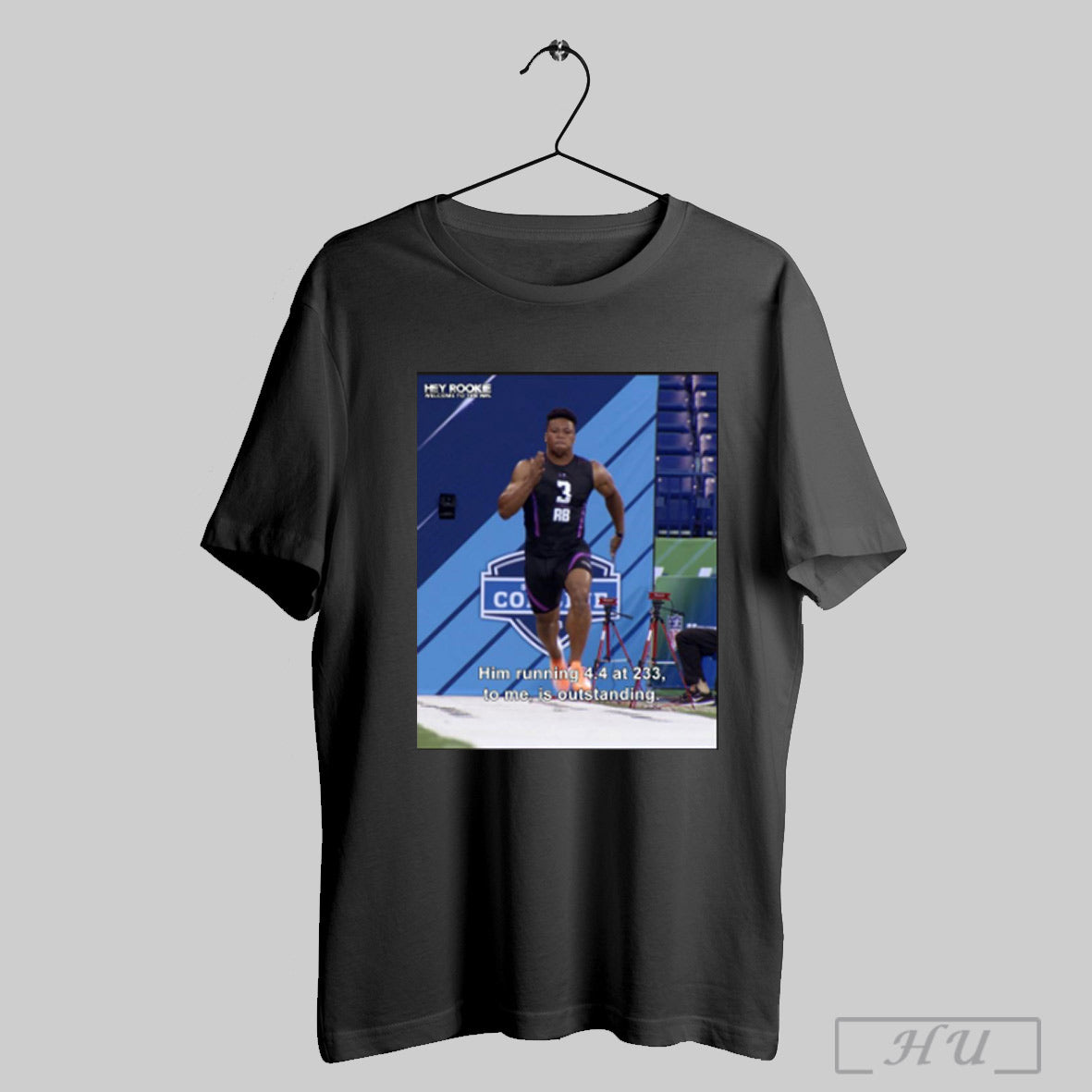Trendy Philadelphia Eagles Saquon Barkley Him Running 4 4 At 233 To Me Is Outstanding Hey Rookie Welcome To The Nfl Poster T Shirts Sweatshirt