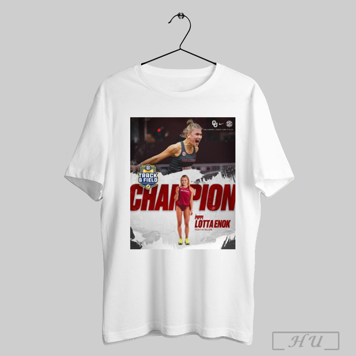 Trendy Pippi Lotta Enok Pentathlon Oklahoma Track And Field 2025 Sec Indoor Track And Field Championships Poster T Shirt Sweatshirt
