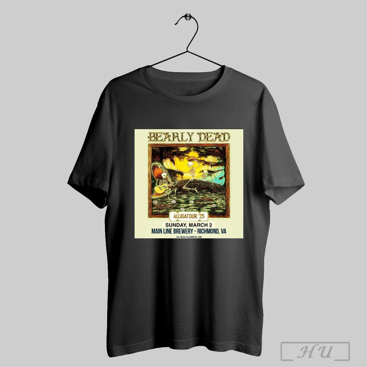 Trendy Poster Bearly Dead Alligator 25 Sunday March 2 2025 Main Line Brewery Richmond Va T Shirt Sweatshirt