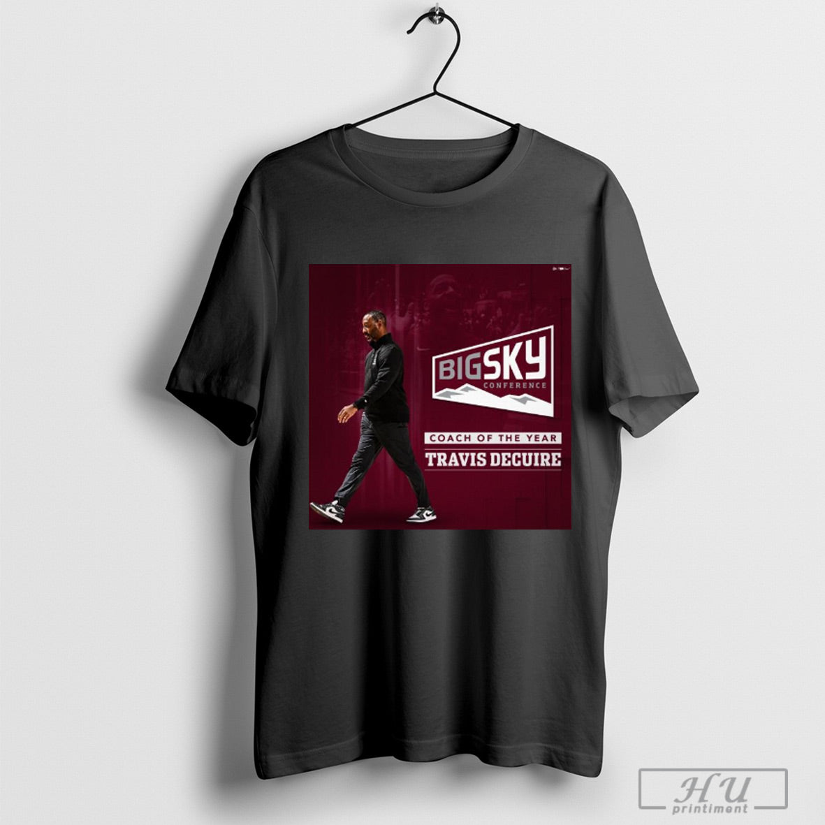 Trendy Poster Big Sky Conference Coach Of The Year Travis Decuire Montana Grizzlies Mens Basketball T Shirts
