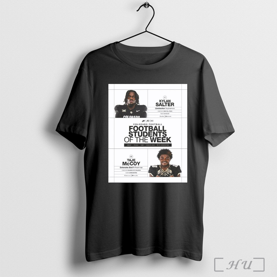 Trendy Poster Colorado Buffaloes Linebacker Kylan Salter Defensive Taje Mccoy Are Football Students Of The Week T Shirt Sweatshirt