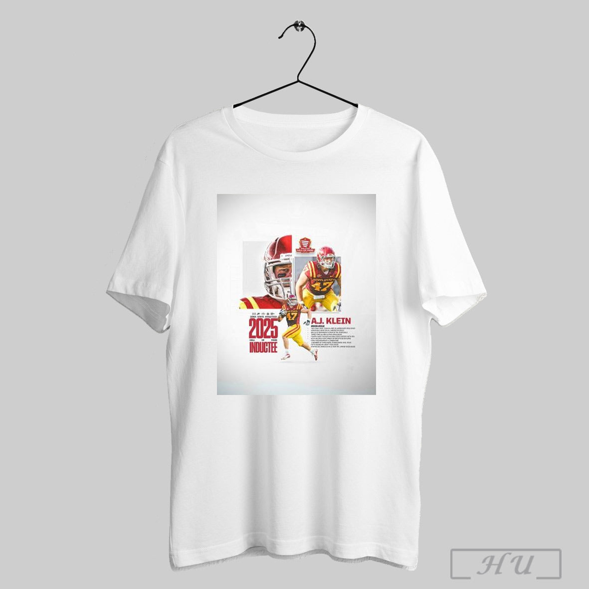 Trendy Poster Congratulations To A J Klein On Being The Newest Inductee Into The Iowa State Athletics Hall Of Fame 2025 T Shirt Sweatshirt