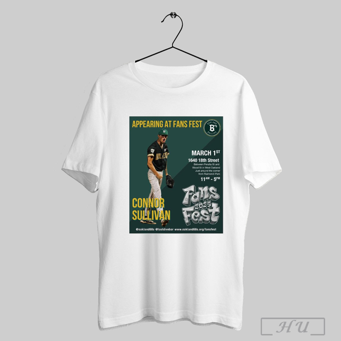 Trendy Poster Connor Sullivan Oakland Ballers Appearing At Fans Fest 2025 March 1st West Oakland T Shirt Sweatshirt