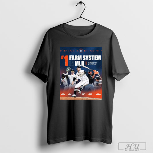 Trendy Poster Detroit Tigers 1 Farm System In Mlb As Ranked By Mlb Pipeline Josue Briceno Max Clark Jackson Jobe T Shirts Sweatshirt