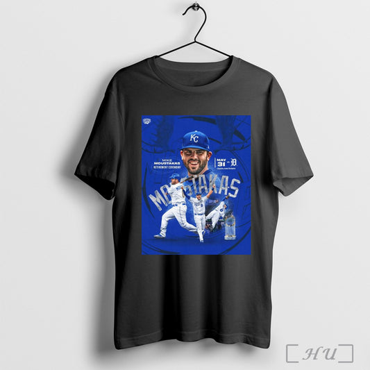 Trendy Poster Kansas City Royals Mike Moustakas Retirement Ceremony Sat May 31 2025 Vs Detroit Tigers Mlb T Shirt
