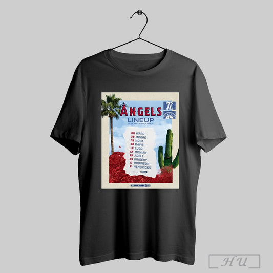 Trendy Poster Los Angeles Angels Baseball Mlb Spring Training 2025 Lineup March 6 2025 At Seattle Mariners T Shirt Sweatshirt