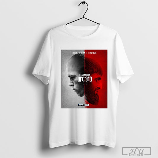 Trendy Poster March 8 Las Vegas Pereira Ankalaev Ufc 313 Ufc Light Heavyweight Title Fight T Shirts Sweatshirt
