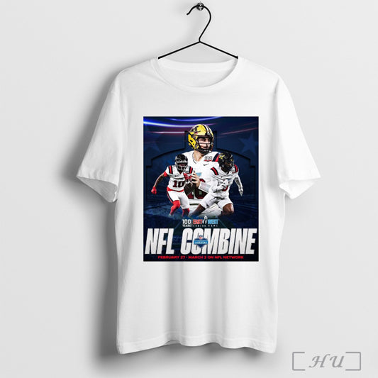 Trendy Poster Max Brosmer Marcus Harris 2025 Nfl Scouting Combine 100 Years East West Shrine Bowl T Shirt