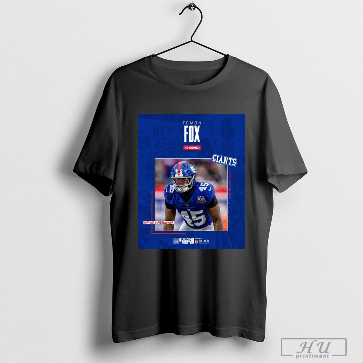 Trendy Poster New York Giants Nfl Football Tomon Fox Re Signed Outside Linebacker Building The Roster T Shirts Sweatshirt