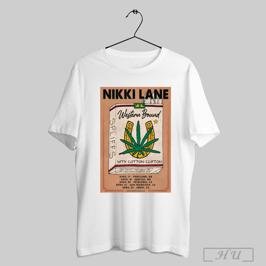 Trendy Poster Nikki Lane Western Bound With Cotton Clifton 2025 April 17 Portland Or T Shirts