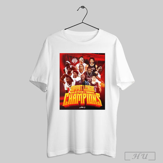 Trendy Poster Omaha Mavericks Mens Basketball Summit League Regular Season And Tournament Champions 2025 T Shirt Sweatshirt