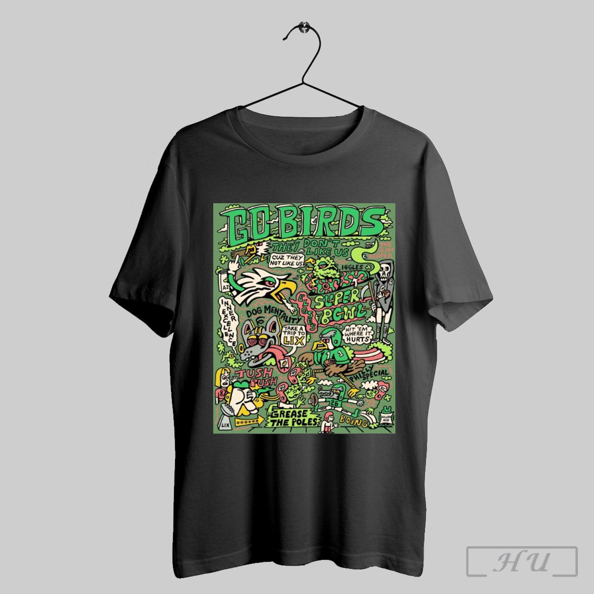 Trendy Poster Philadelphia Eagles Go Birds They Dont Like Us Super Bowl Take A Trip To Lix Grease The Poles T Shirt
