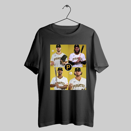 Trendy Poster Pittsburgh Pirates Mlb Photo Day Paul Skenes Oneil Cruz Andrew Mccutchen And Jared Jones T Shirts