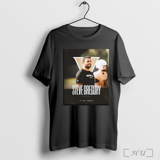 Trendy Poster Sec Vanderbilt Football Steve Gregory Has Been Elevated To Defensive Coordinator 2025 T Shirt