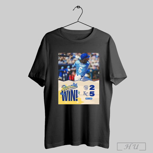 Trendy Poster Slugged In The Sun Kansas City Royals Baseball Win 5 2 Milwaukee Brewers Final Score Mar 9 2025 T Shirt Sweatshirt