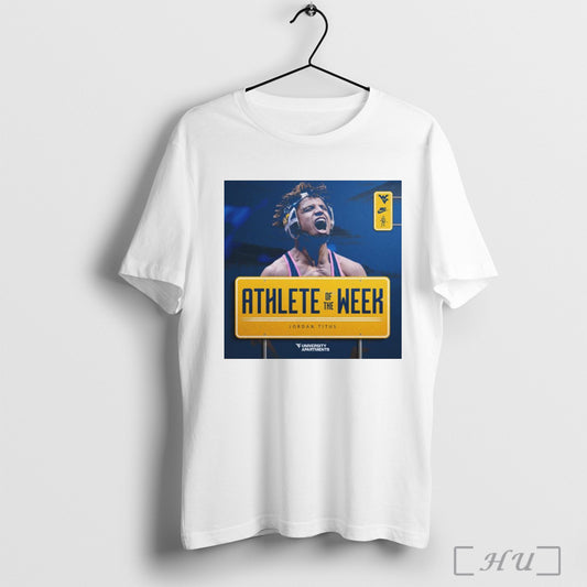 Trendy Poster Student Athlete Of The Week Jordan Titus Wvu Mountaineers University Apartments T Shirt