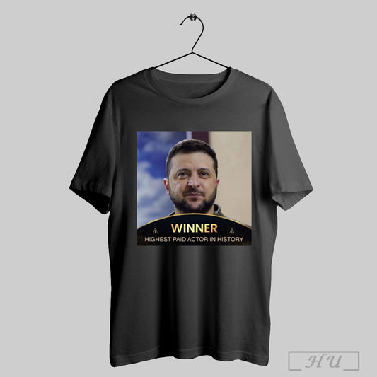 Trendy Poster Volodymyr Zelensky President Of Ukraine Winner Highest Paid Actor In History Oscars 2025 T Shirt Sweatshirt