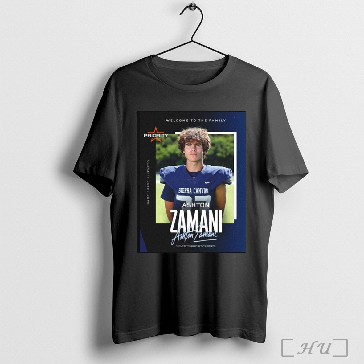 Trendy Poster Welcome To The Family Ashton Zamani Signed To Priority Sports Name Image Likeness Signature T Shirt Sweatshirt