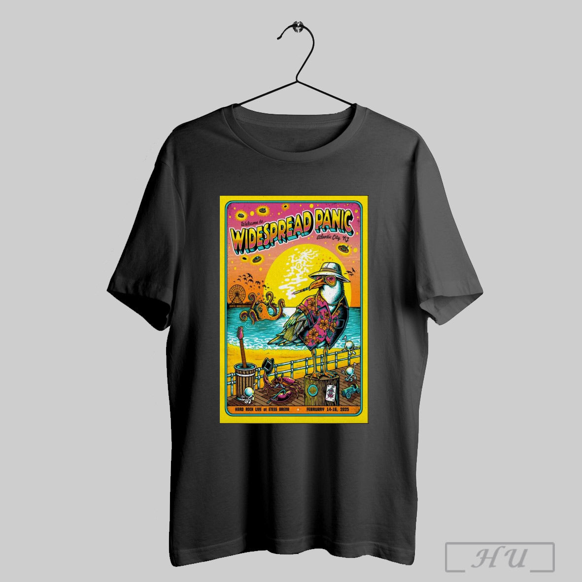 Trendy Poster Welcome To Widespread Panic Hard Rock Live At Etess Arena February 14 16 2025 Atlantic City Nj T Shirt