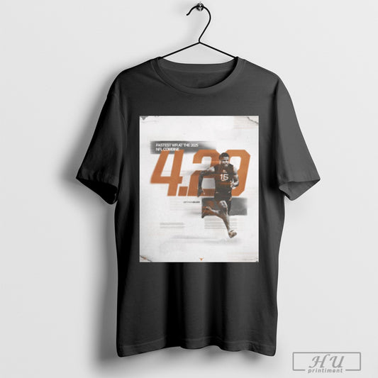 Trendy Texas Longhorns Football Matthew Golden Fastest At The 2025 Nfl Combine 4 29 40 Yard Dash Poster T Shirt