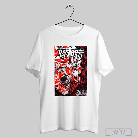 Trendy The Restarts Gig Poster For Show In Bogota Colombia At Boro Room On February 28 2025 Skull Art T Shirts