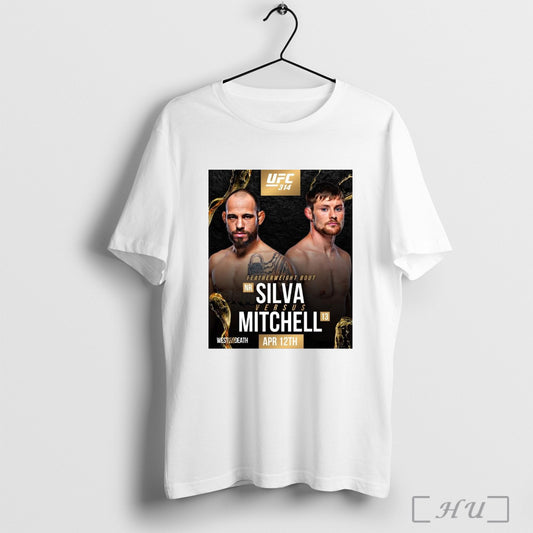 Trendy Ufc 314 Featherweight Bout Jean Silva Vs Bryce Mitchell April 12th 2025 West Till Death Poster T Shirt