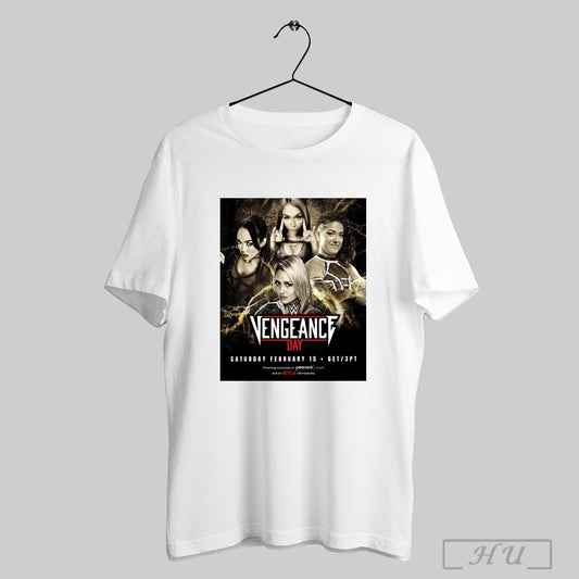 Trendy Wwe Vengeance Day Saturday February 15 2025 Roxanne Perez Cora Jade Bayley And Giulia Poster T Shirts Sweatshirt