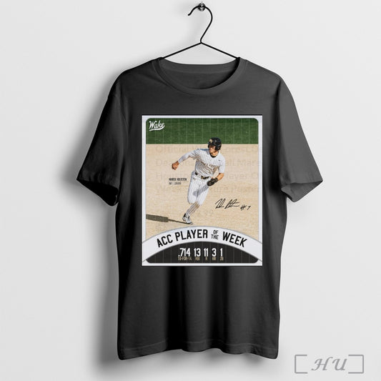 Trendy Wake Forest Demon Deacons Baseball Marek Houston Acc Player Of The Week Signature Poster T Shirt