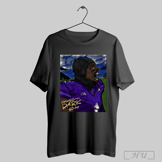 Trendy Washington Huskies Football Jonah Coleman Dawgs After Dark 60 Days May 2 2025 In Husky Stadium Poster T Shirt Sweatshirt