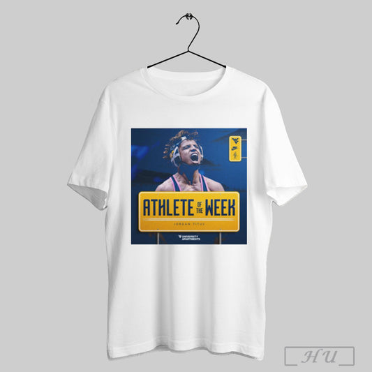Trendy West Virginia Mountaineers Football Jordan Titus Student Athlete Of The Week 2025 Poster T Shirt Sweatshirt