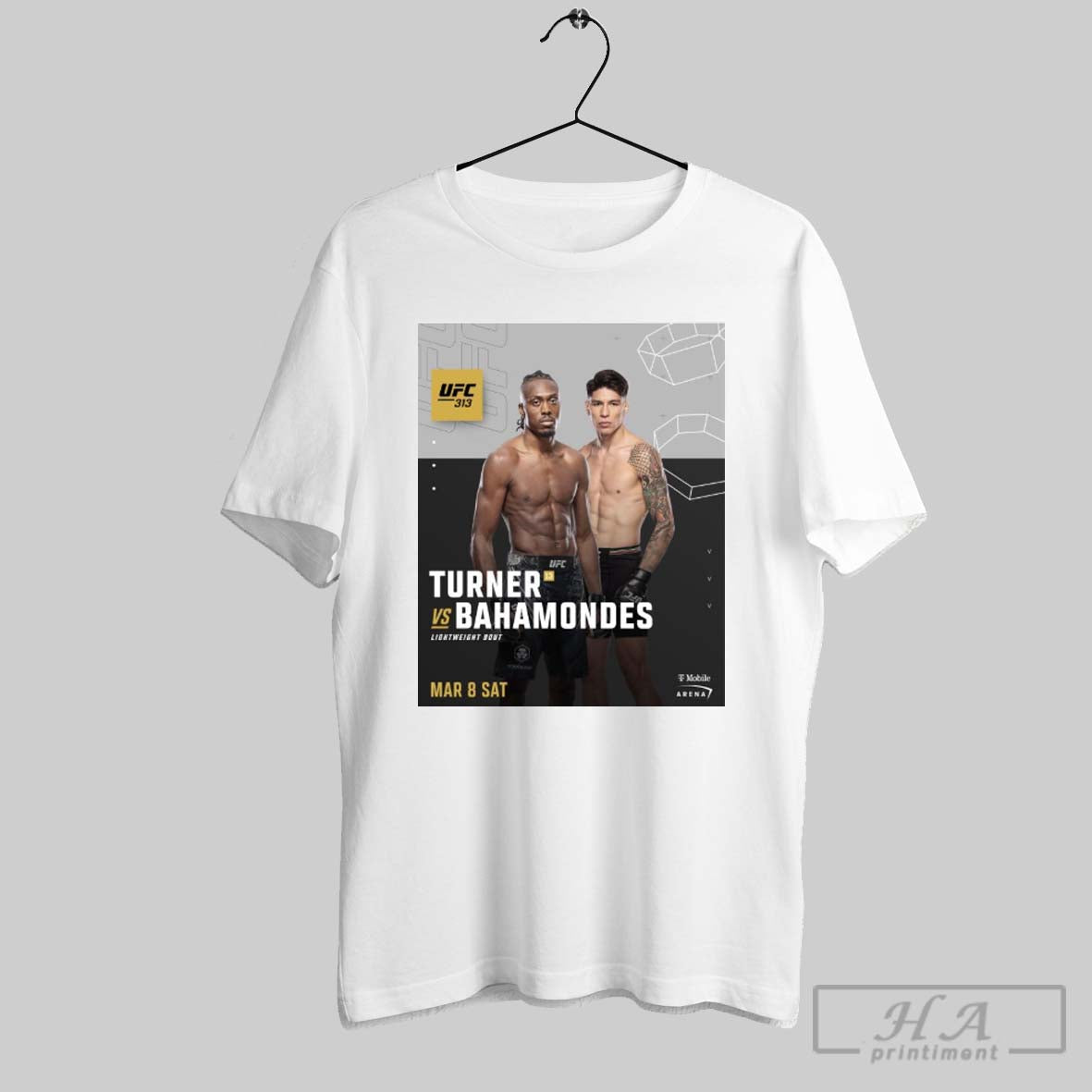 Ufc 313 Jalin Turner Vs Ignacio Bahamondes Lightweight Bout Mar 8 2025 Poster T Shirt