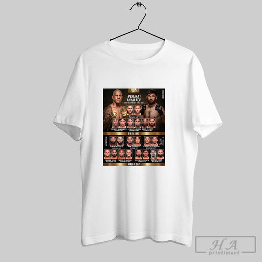 Ufc 313 Pereira Vs Ankalaev Light Heavyweight Title Bout Gaethje Vs Fiziev 2 Lightweight Bout West Till Death Poster T Shirt