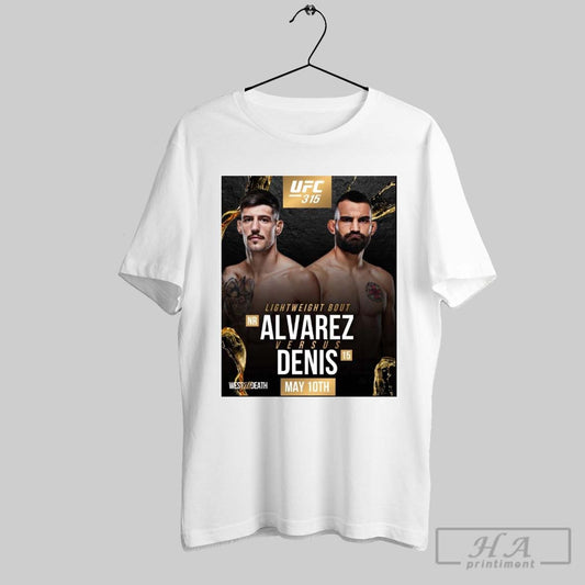 Ufc 315 Lightweight Bout Joel Alvarez Vs Benoit St Denis May 10th 2025 West Till Death Poster T Shirt