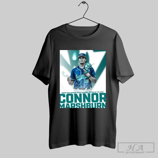 Uncw Baseball Connor Marshburn Ncbwa Dick Howser Trophy National Pitcher Of The Week Poster T Shirt