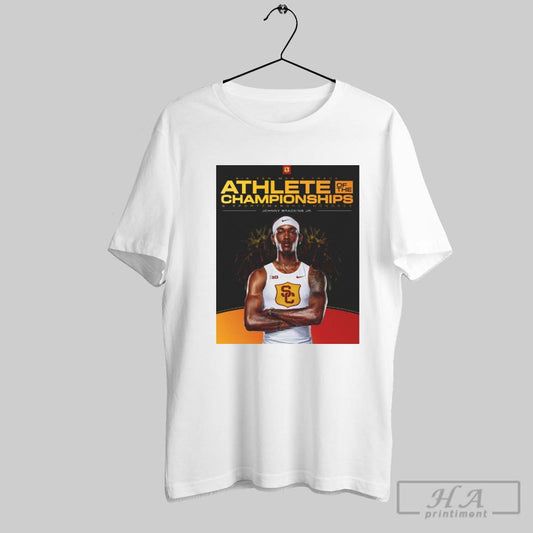 Usc Trojans Big Ten Mens Track Athlete Of The Championships And Sportsmanship Honoree Johnny Brackins Jr Poster T Shirt
